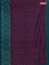 Ikat cotton saree purple and teal green with allover ikat butta weaves and simple border