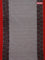 Ikat cotton saree grey black and red with allover ikat weaves and long ikat border