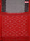 Ikat cotton saree grey black and red with allover ikat weaves and long ikat border
