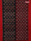Ikat cotton saree maroon black and red with allover half & half style and simple border