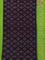 Ikat cotton saree navy blue and light green with allover ikat butta weaves and long ikat style border