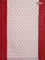 Ikat cotton saree cream and red with allover ikat butta weaves and long ikat style border