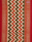 Ikat cotton saree multi colour and red rust shade with allover zig zag weaves and simple border