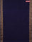 10 Yards chettinad cotton saree navy blue and sandal with plain body and thread woven border