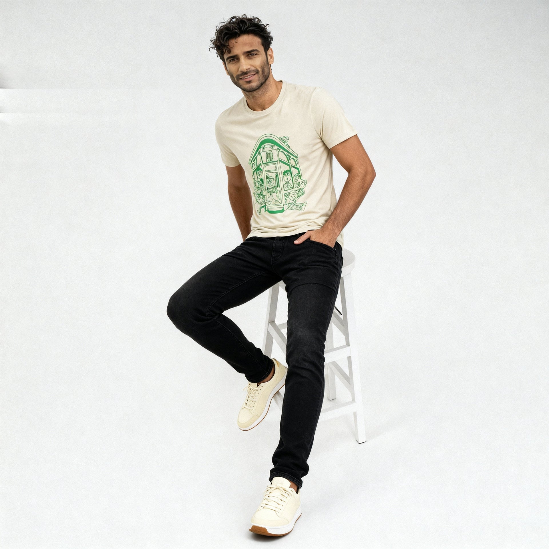 Cotton Crew Neck Graphitee