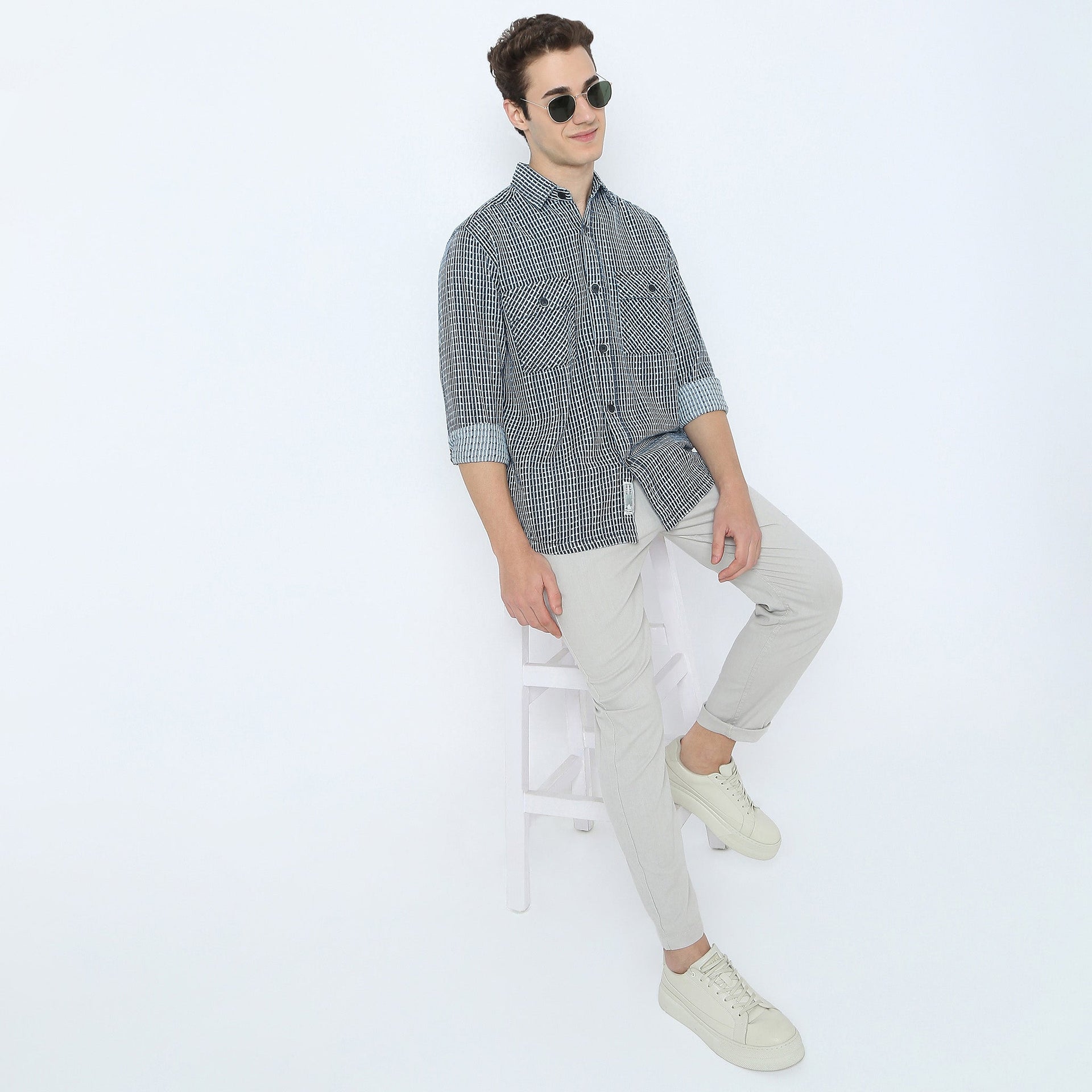 Checkered Cruiser Shacket Casual Shirt