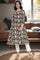 Black Printed Pure Cotton Flared Kurta