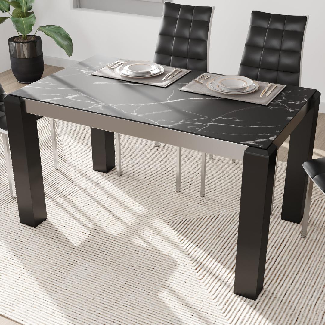 Fortica 4 Seater Dining Table Black