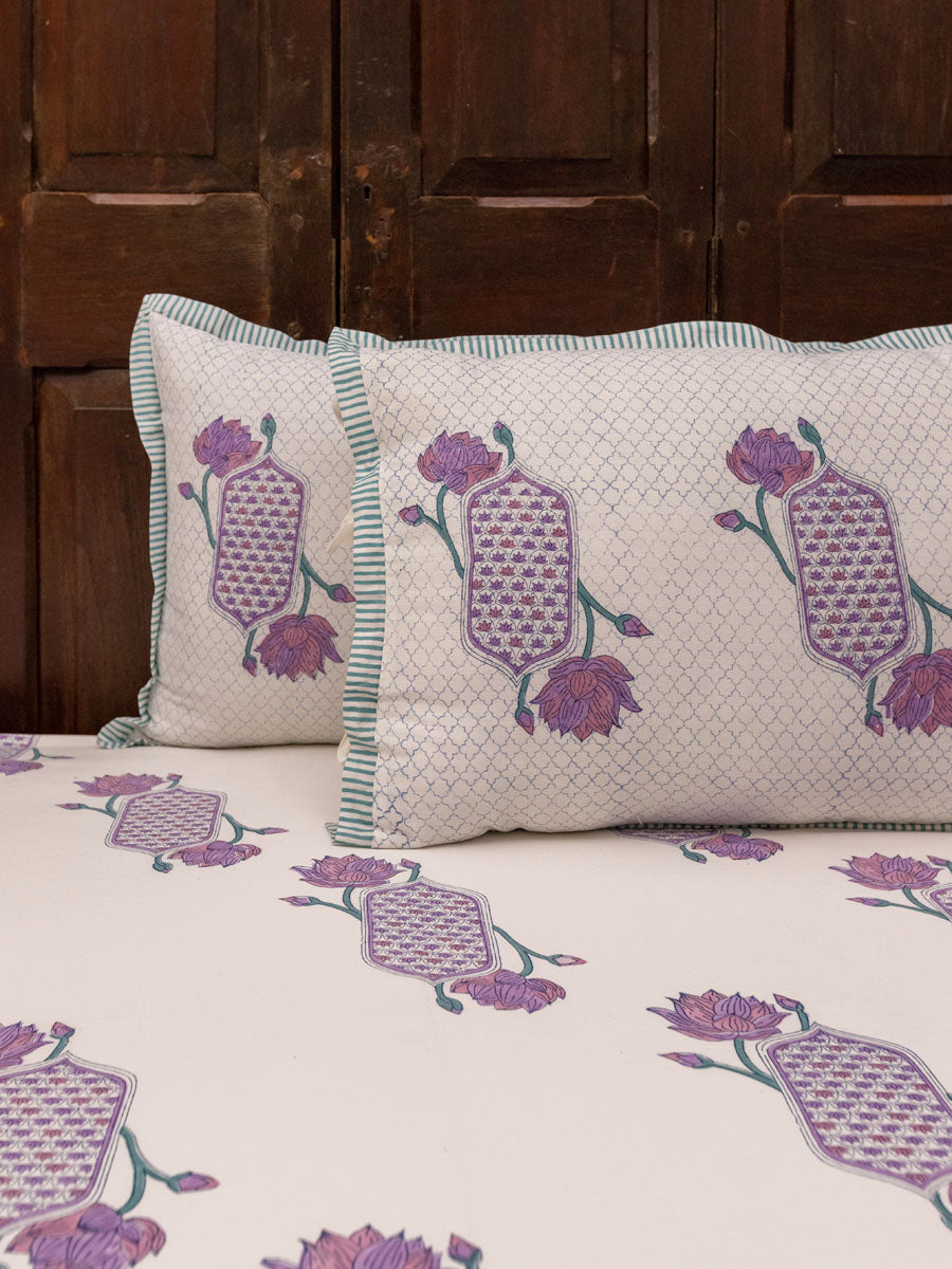 Shuchi Hand Block Printed Cotton Bed Sheet