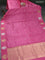 Banarasi poona silk saree light pink with silver & gold zari woven buttas and zari woven butta border