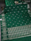 Banarasi poona silk saree green with zari woven buttas and zari woven border