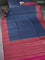 Banarasi tussar silk saree peacock blue and magenta pink with allover thread & zari woven buttas and woven border