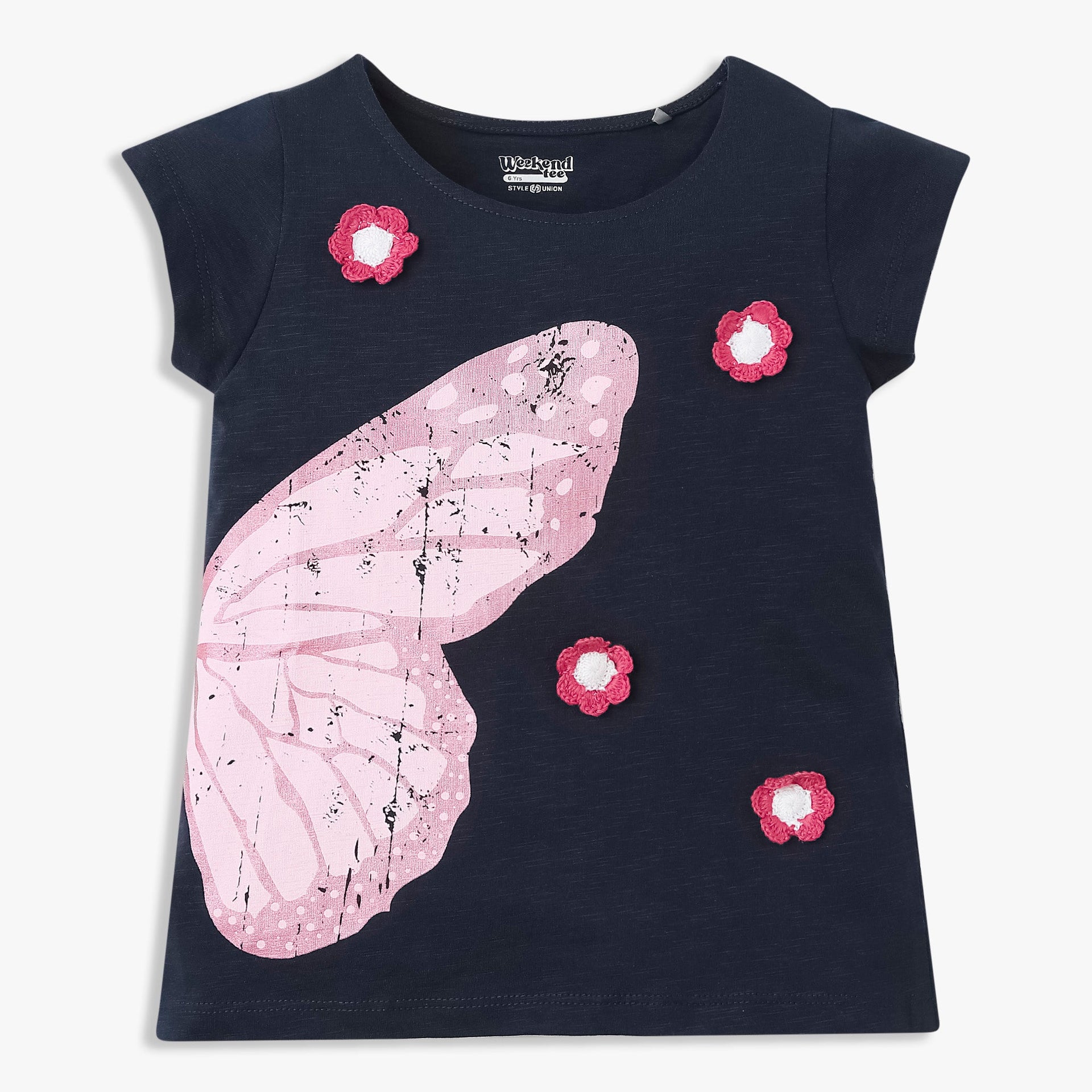 Girls Cotton Printed Weekend T-Shirt