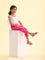 Girls Solid Light Rose 3/4th Leggings