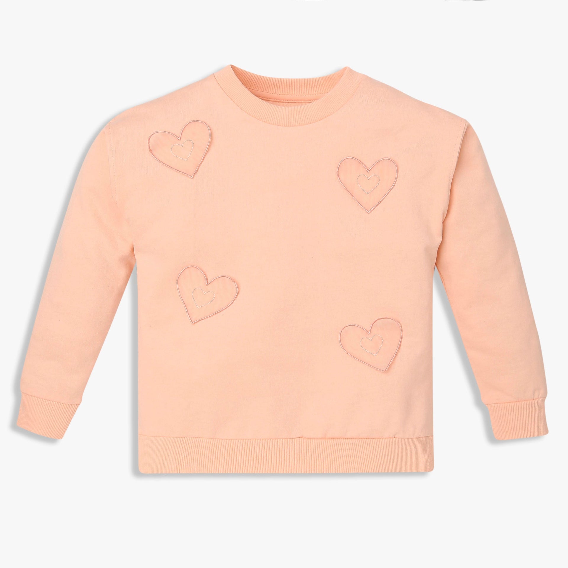 Girls Embellished Cotton Pop Sweat Tee