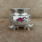 German Silver Gandham Ginni with Elephant Design Legs