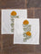 Set of 2 - Golden Bloom Block Printed Face Towels