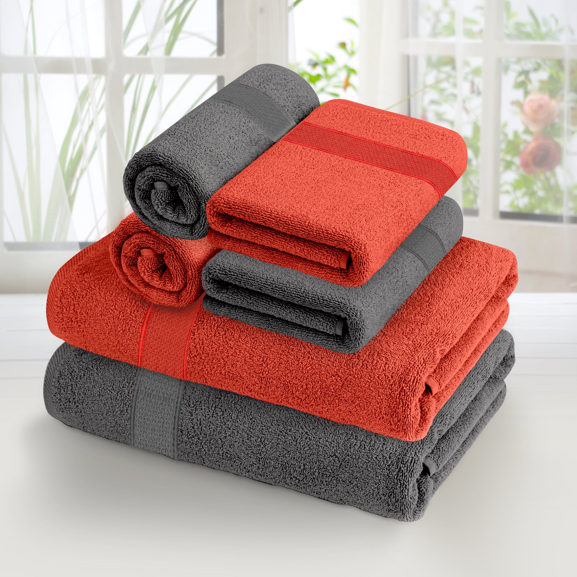 Rust discount towel set