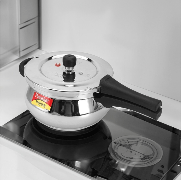 Swach Deluxe Alpha 3 Litre Cooker Handi Silver Cherrypick