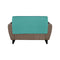 2 Seater Reversible Sofa Cover 179 cm x 223 cm (Sea Green & Indigo)