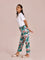 Women Green Printed Woven Viscose Lounge Pants