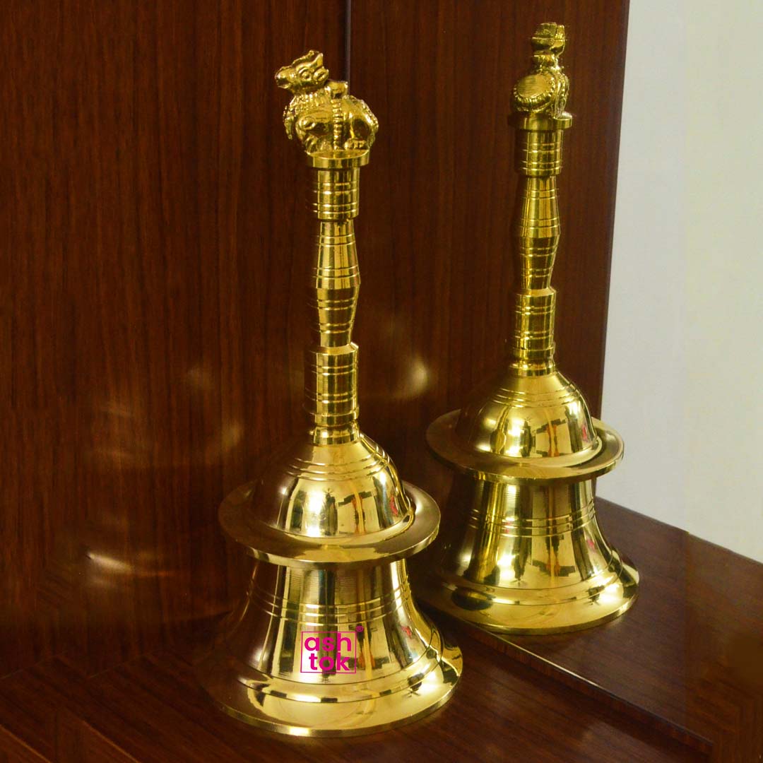 Shop Now for Traditional Brass Bell  Decorative Brass Hanging Bells for  Mandir – Ashtok