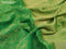 Art chiffon saree green with allover zari woven brocade weaves and zari woven border