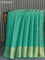 Art chiffon saree teal green with allover zari woven brocade weaves and zari woven border