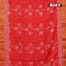 Bhagalpuri saree red with butta prints and zari woven border