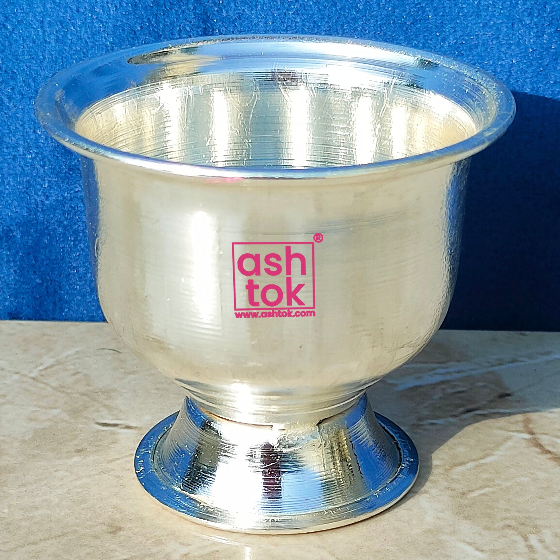 German Silver Chandan Bowl for Puja, Gandham Bowl