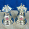 German Silver Peacock Diya, Oil Lamp, Puja Diya, Mandir Diya (Pack of 2 Pcs)