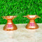 Copper Deep Five Star Diya, Decorative Puja Diya (Pack of 2 Pcs)