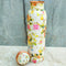 Pure Copper Printed Water Bottle with White Floral Printed Design, Capacity - 1000 ml