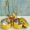 Brass Tiffin Box Set, Brass Lunch Box 3 Tier