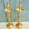 Brass Kashi Shamai Diya, Brass Kuthu Vilakku, Oil Lamp, Traditional Puja Diya (Pack of 2 Pcs)