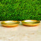 Round Brass Halwa Plate, Brass Puja Plate (Pack of 12 Pcs)