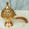 Brass Incense Burner with Handle, Brass Loban Burner, Brass Sambrani Dhoop, Brass Dhoop Dani with Lid