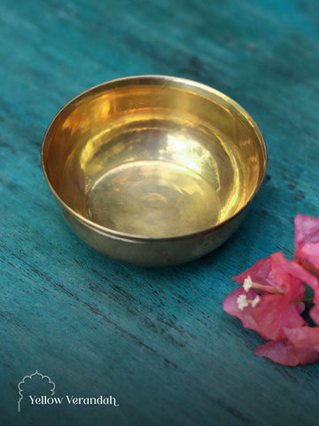 Pure Brass Serving Bowl - 4" Dia