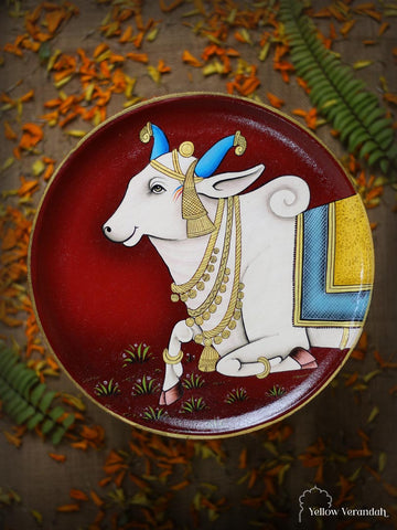 Pichwai Handpainted Wall Plate - 10"