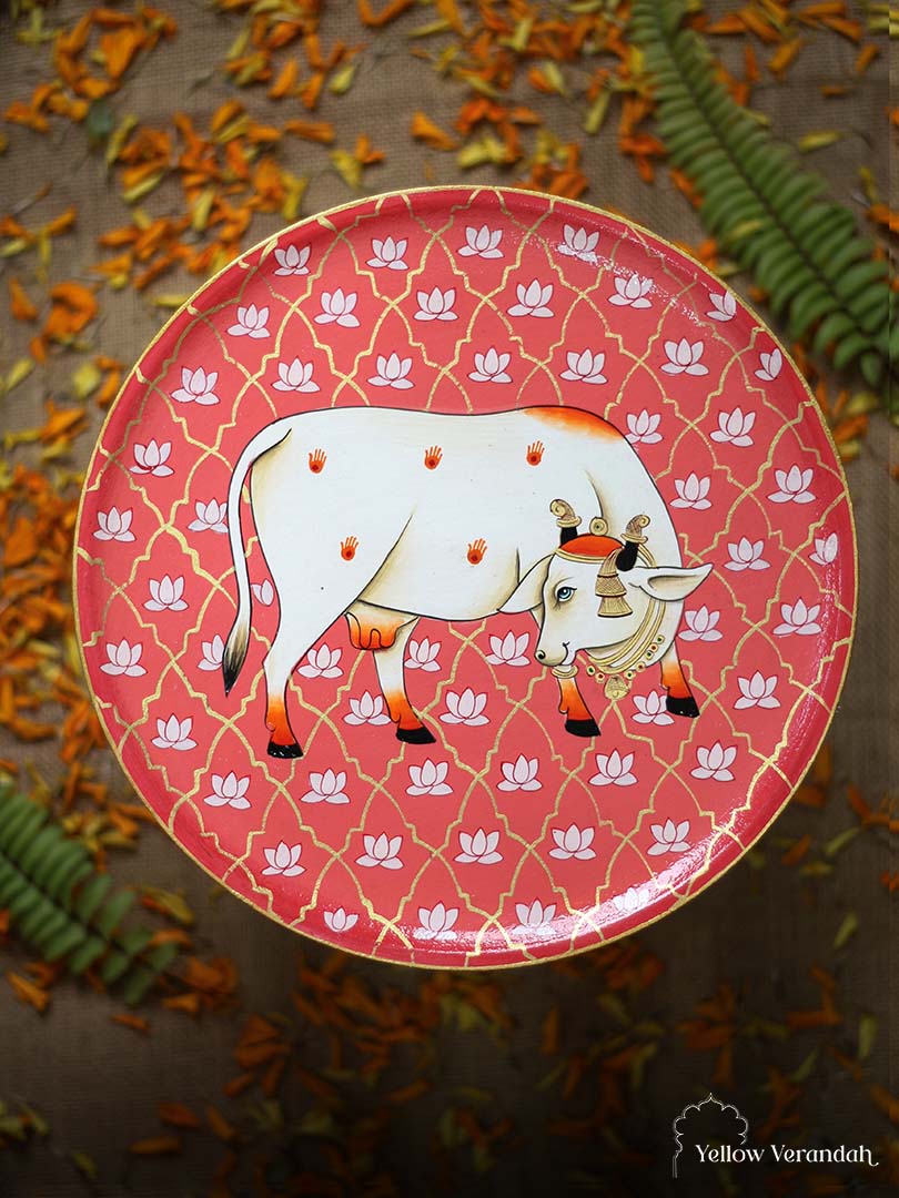 Pichwai Handpainted Wall Plate - 10