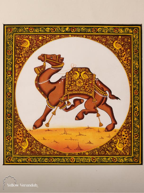 Original Mughal Painting - Camel