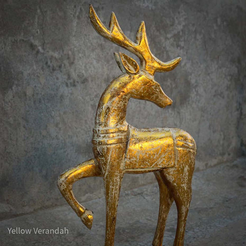 Wooden Golden Deer