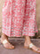 Pink Floral Paradise Hand Block Printed Palazzo Pants