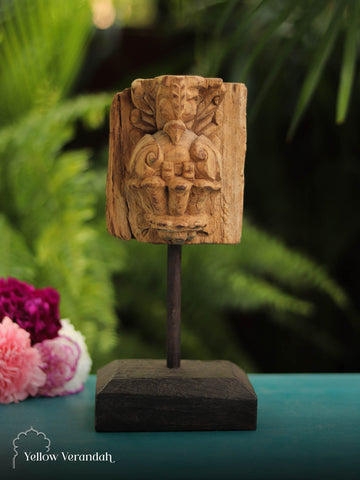 Antique Wooden Carving on Stand