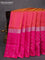 Pure uppada silk saree dual shade of pinkish yellow and magenta pink with thread & silver zari woven buttas and long silver zari woven paisley butta border