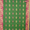 Bengal cotton saree green shade and dark magenta pink with thread woven buttas and thread woven border without blouse