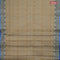 Bengal cotton saree beige and cs blue with thread woven buttas and thread woven border without blouse