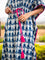 Indigo Paisley Dabu Cotton Kaftan