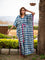Indigo Paisley Dabu Cotton Kaftan