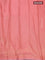 Banarasi semi crepe saree peach pink with allover zari woven brocade weaves and lace work border